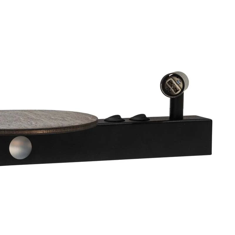 B-Ware Sigma Wandleuchte Hotel Mood schwarz-braun LED Wandlampe Leuchte Metall Holz