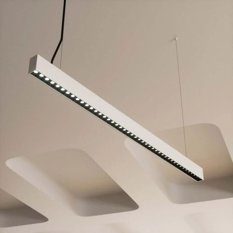 B-Ware Arcchio Pendelleuchte Hängeleuchte LED Büroleuchte silber Kunststoff Aluminium d