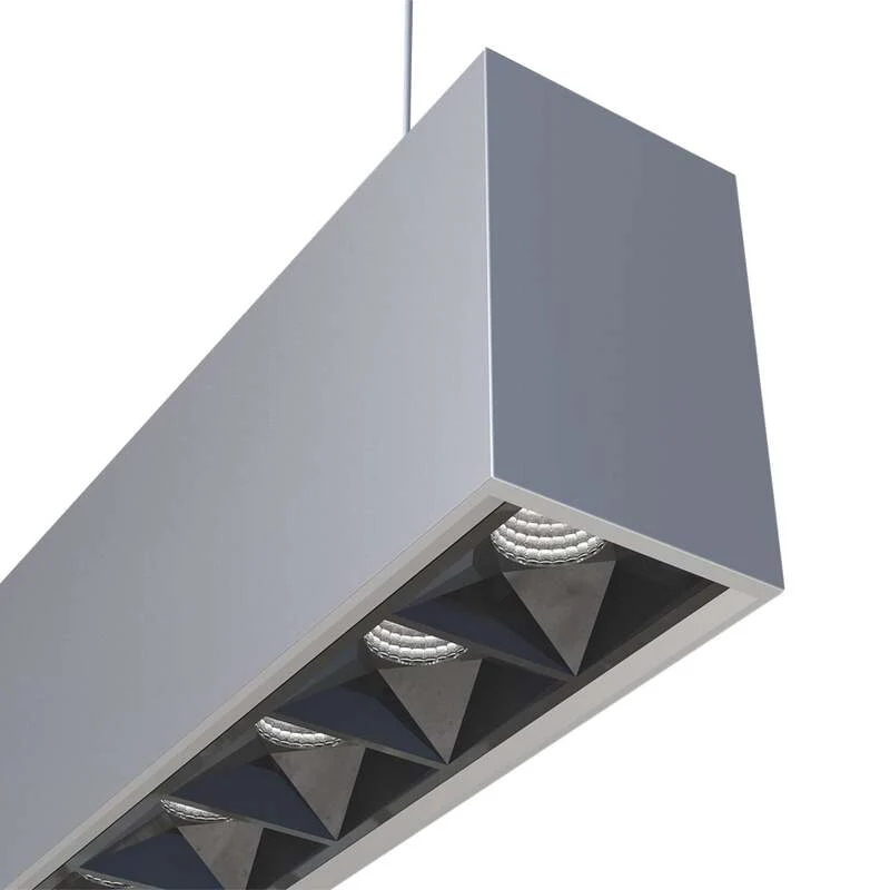 B-Ware Arcchio Pendelleuchte Hängeleuchte LED Büroleuchte silber Kunststoff Aluminium d