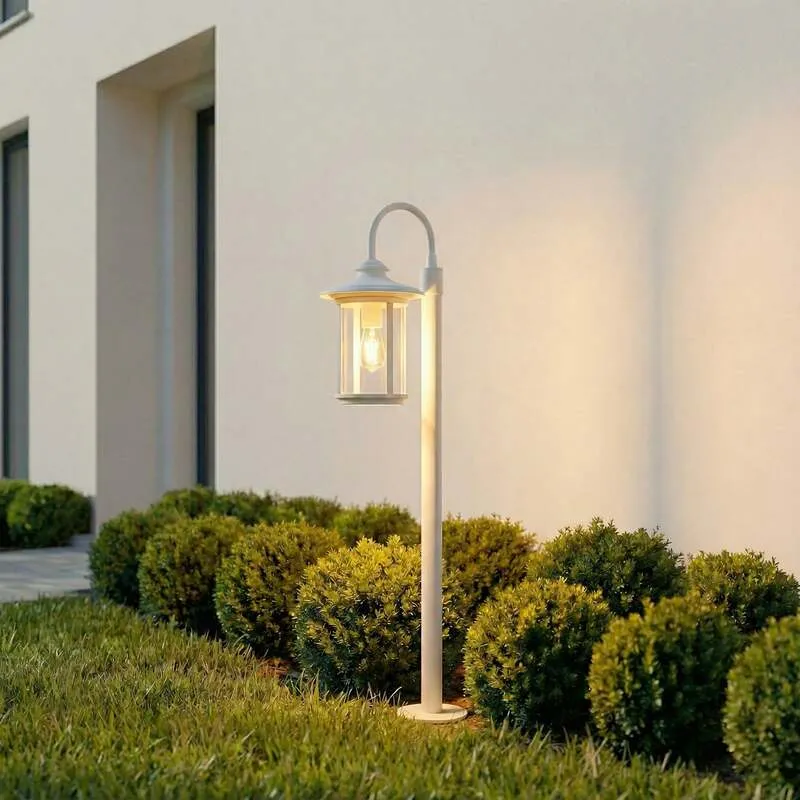 B-Ware Lindby Wegeleuchte Zayn LED Gartenleuchte Pollerleuchte dimmbar weiß 109cm IP65