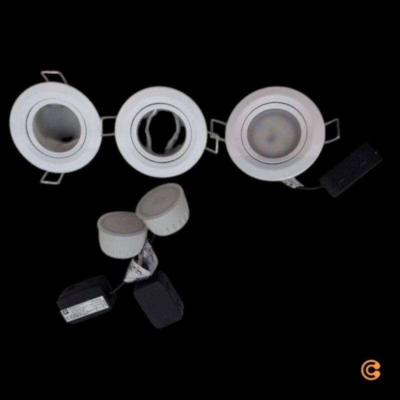 B-Ware Paulmann Einbaustrahler Nova Coin LED Spot dimmbar warmweiß 3er Set weiß matt