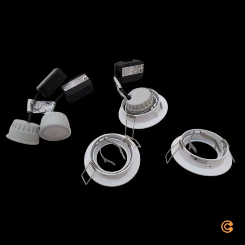 B-Ware Paulmann Einbaustrahler Nova Coin LED Spot dimmbar warmweiß 3er Set weiß matt
