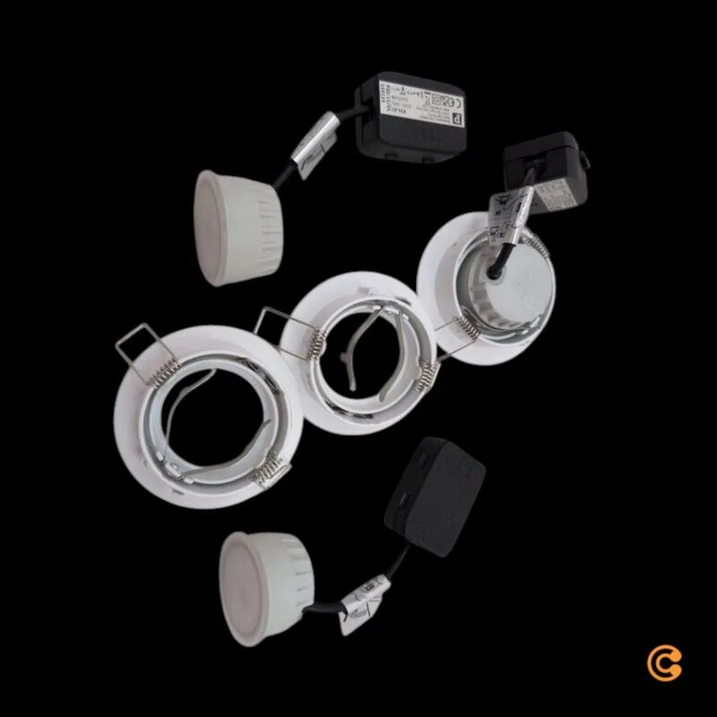 B-Ware Paulmann Einbaustrahler Nova Coin LED Spot dimmbar warmweiß 3er Set weiß matt