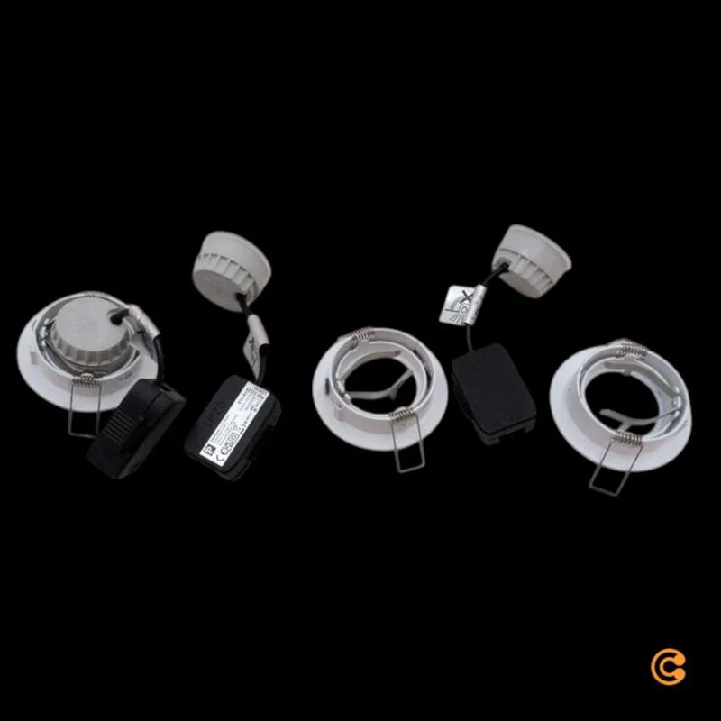 B-Ware Paulmann Einbaustrahler Nova Coin LED Spot dimmbar warmweiß 3er Set weiß matt