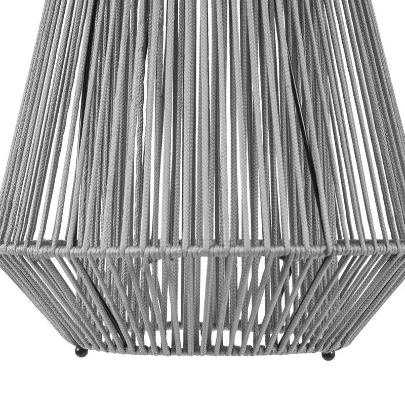 B-Ware Lindby Solar Hängelampe Hängeleuchte Austas LED dimmbar grau IP54 40 cm USB