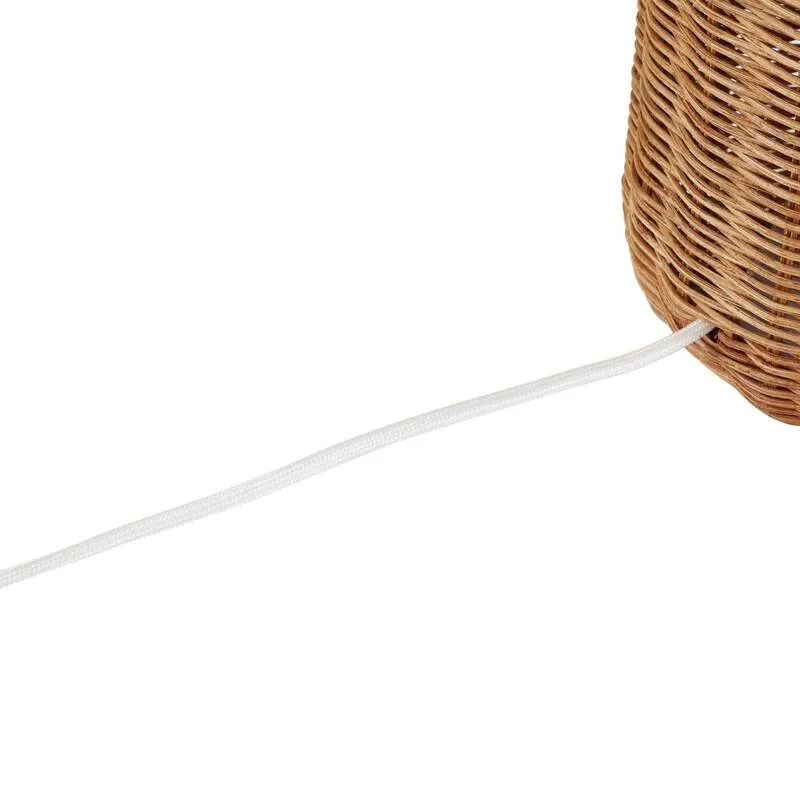 B-Ware Lindby Tischleuchte Lirenda 52 cm Rattan natur/weiß E27 Schalter am Kabel