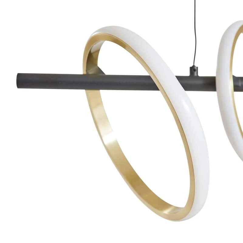 B-Ware Lucande LED Hängeleuchte Madu Hängelampe Leuchte LED schwarz Metall 92,5 cm lang