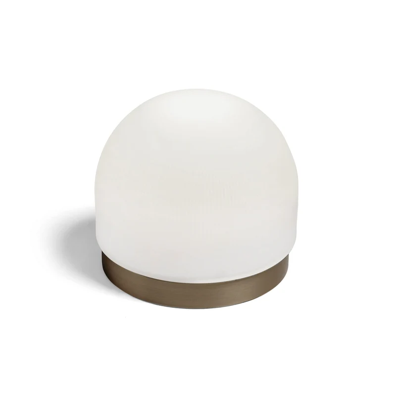 B-Ware miloox by Sforzin Tischlampe Domu LED Lampe dimmbar bronze/weiß Ø15cm 13,5cm