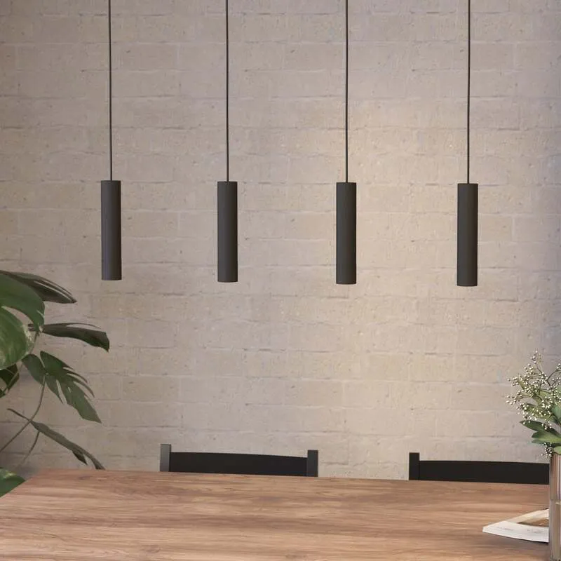 B-Ware EGLO LED Pendellampe Hängeleuchte Almudaina schwarz Länge 84 cm 4 flammig La285