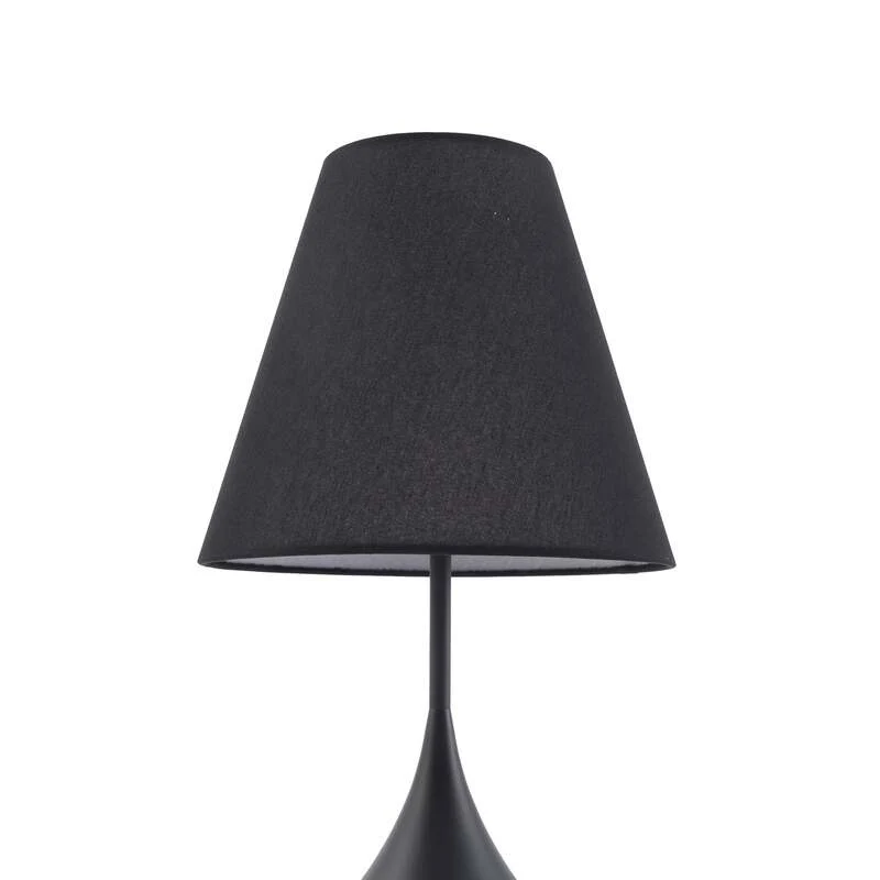 B-Ware Lucande Tischleuchte Luoti LED Lampe Tischlampe schwarz 57cm hoch Ø 30cm Lampe