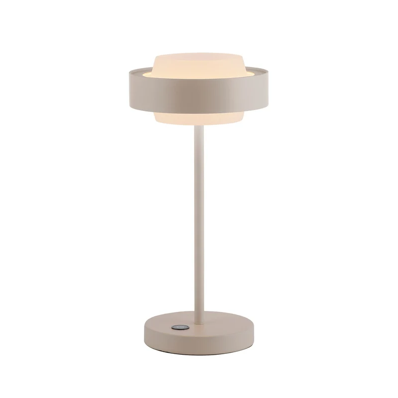 B-Ware Schöner Wohnen Tischlampe Elmo LED dimmbar beige 3000K Touchdimmer 36,5cm Lampe