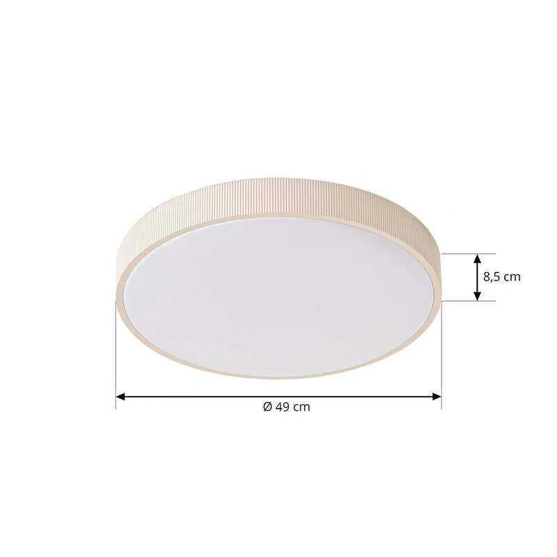 B-Ware Lindby Leuchten Deckenlampe Deckenleuchte LED hellgrau dimmbar Lampe Leuchte