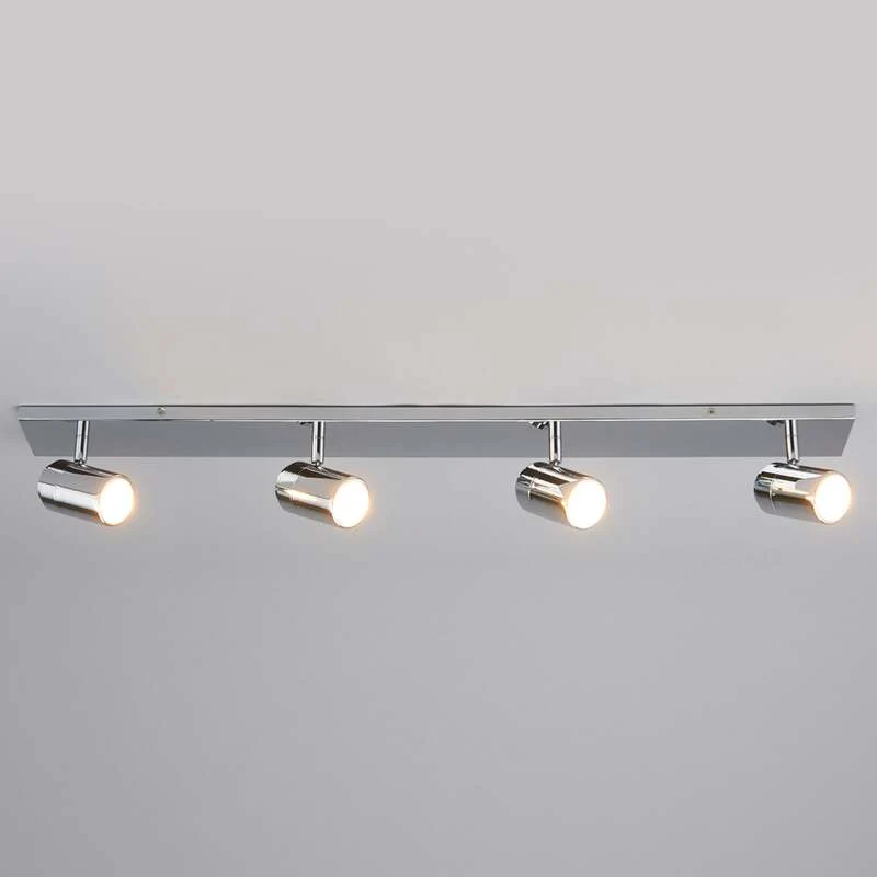 B-Ware Lindby Deckenleuchte Lampe Dejan LED 4-flg dimmbar chrom IP44 85x9cm Badezimmer