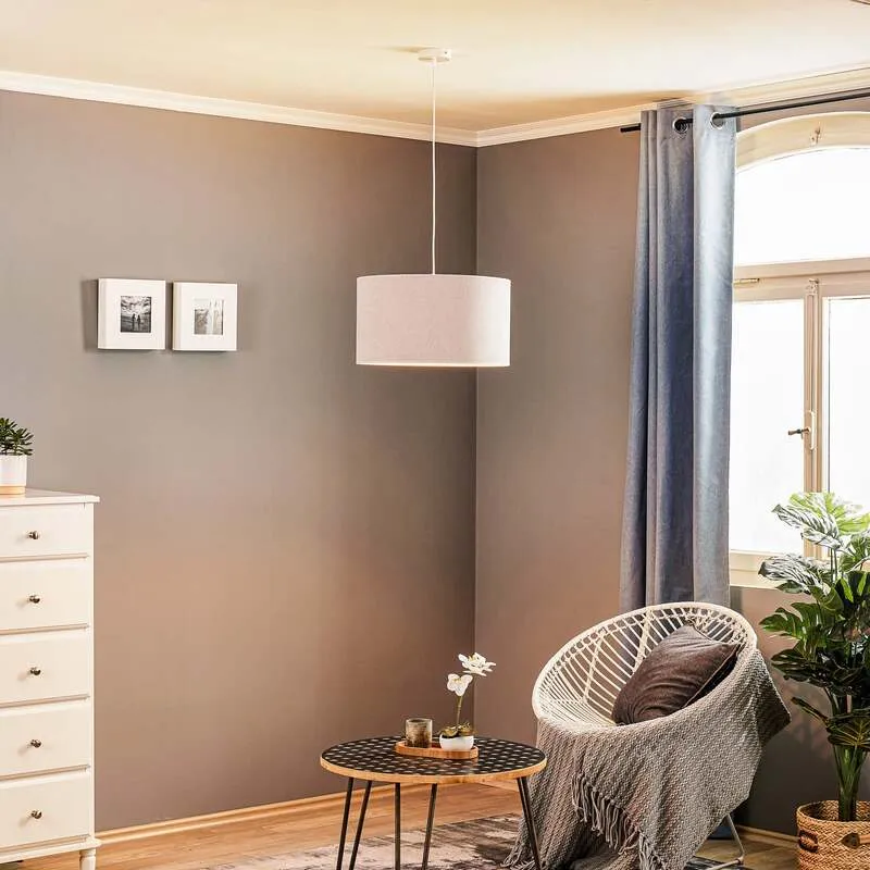 B-Ware Hängeleuchte Bristol LED Pendelleuchte dimmbar grau weiß matt 25cm Höhe 45cm Ø