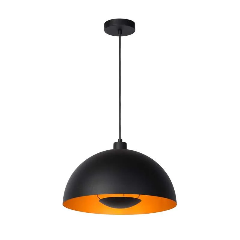 B-Ware Hängeleuchte Siemon schwarz Ø 40 cm Stahl dimmbar Lucide 1x40W E27