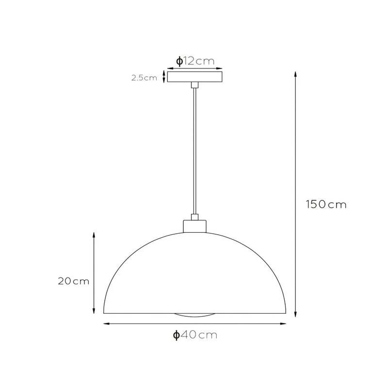 B-Ware Hängeleuchte Siemon schwarz Ø 40 cm Stahl dimmbar Lucide 1x40W E27