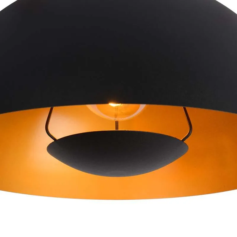 B-Ware Hängeleuchte Siemon schwarz Ø 40 cm Stahl dimmbar Lucide 1x40W E27