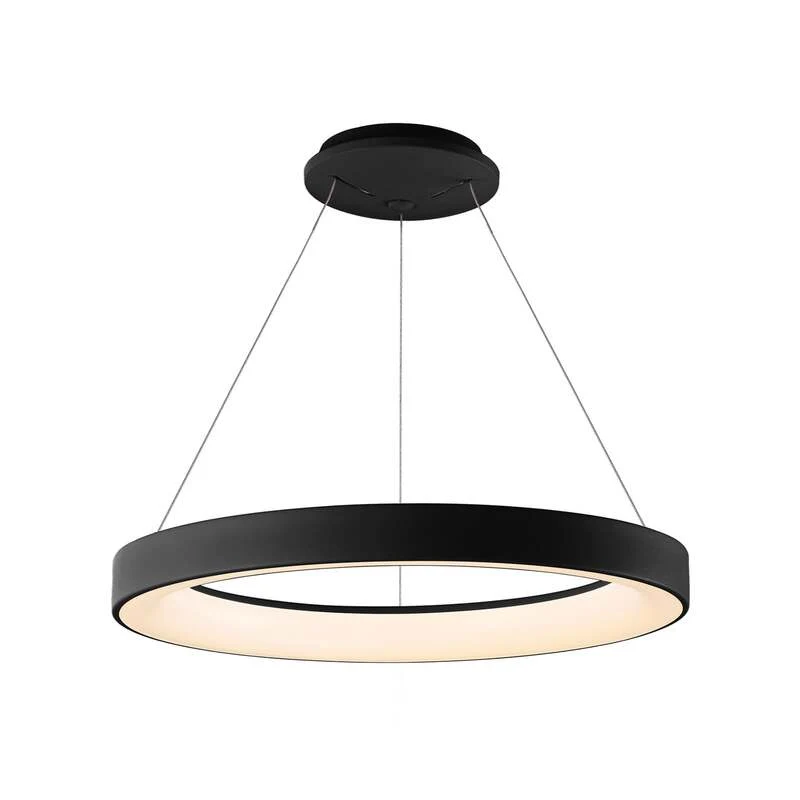 B-Ware LED-Hängeleuchte Niseko II schwarz 50 cm dimmbar mit Fernbedienung Mantra