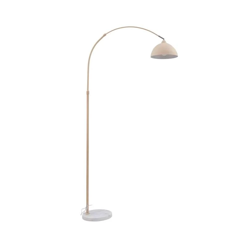 B-Ware Lindby Stehlampe Tonka beige Metall Marmor 180 cm E27 LED Stehleuchte Leuchte