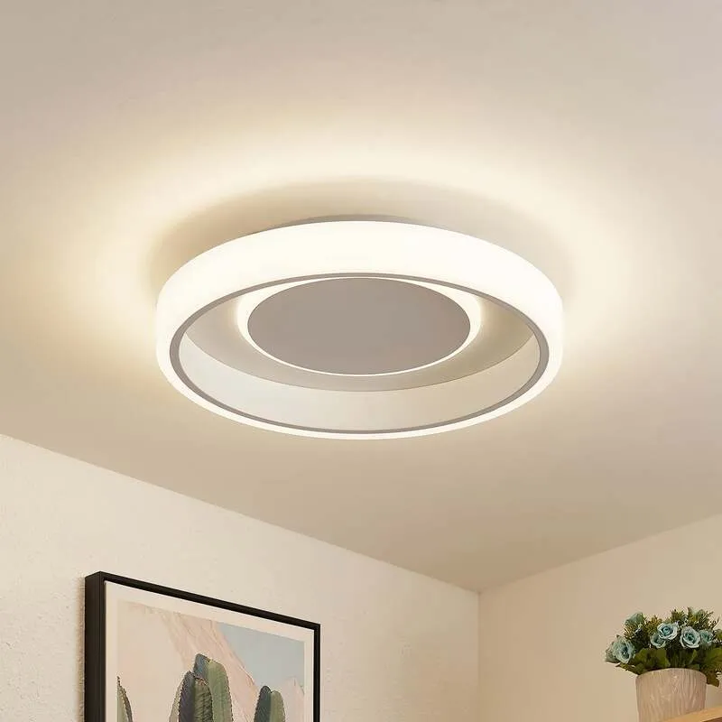 B-Ware Lindby Deckenleuchte Wikani LED Lampe dimmbar RGB CCT weiß Ø 49 cm Fernbedienung