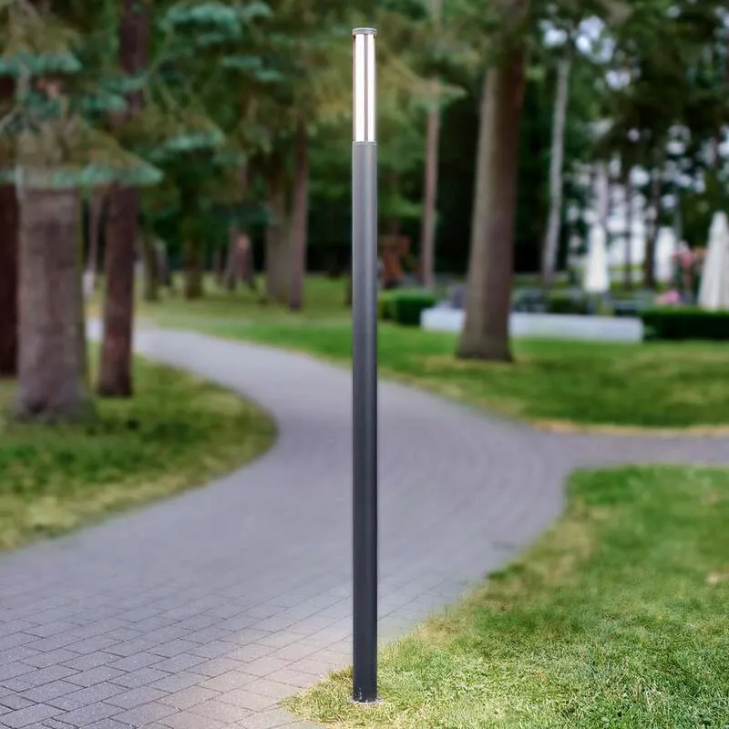 B-Ware Lucande Außenleuchte Gartenleuchte Sidny LED Pollerleuchte anthrazit 220cm IP54