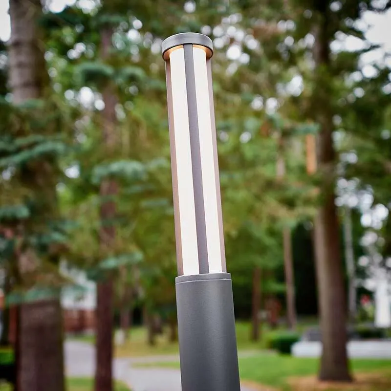 B-Ware Lucande Außenleuchte Gartenleuchte Sidny LED Pollerleuchte anthrazit 220cm IP54