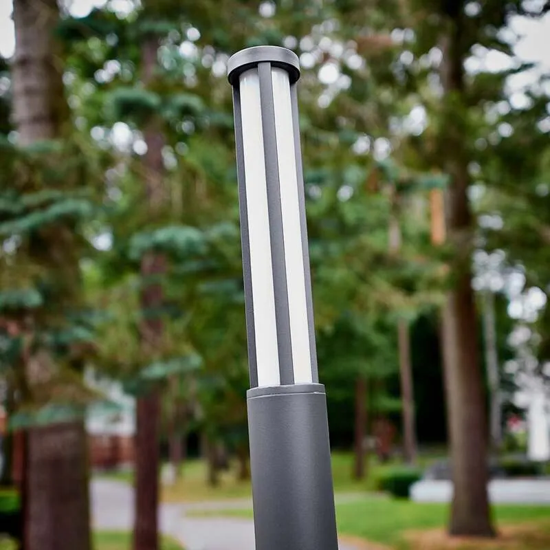 B-Ware Lucande Außenleuchte Gartenleuchte Sidny LED Pollerleuchte anthrazit 220cm IP54