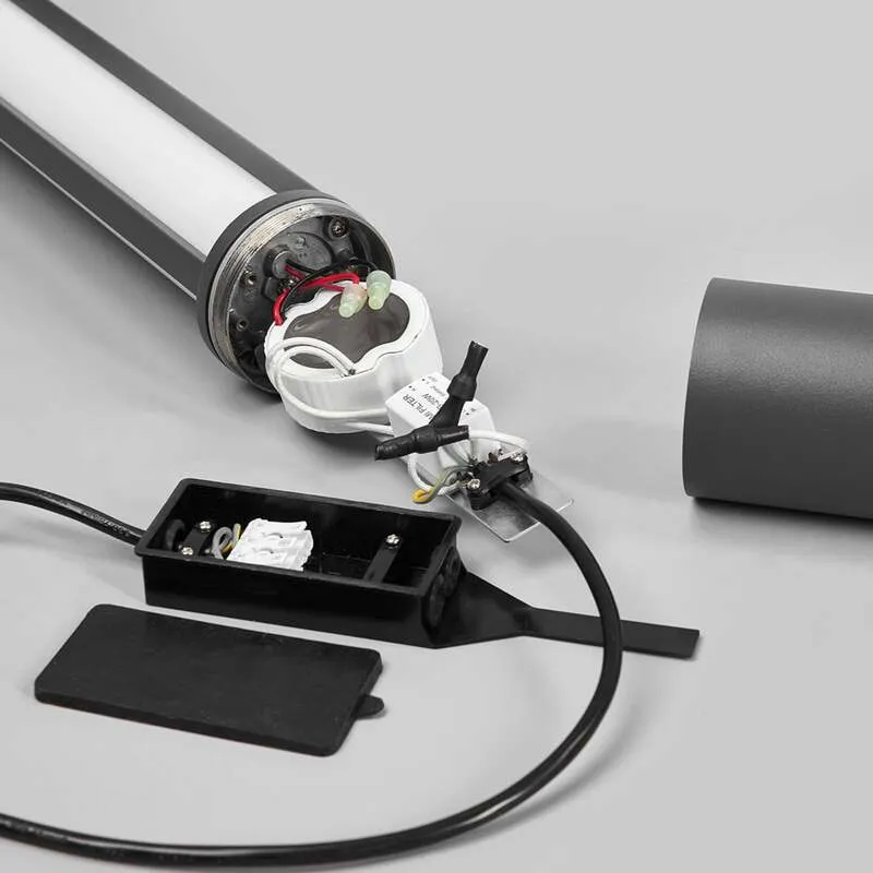 B-Ware Lucande Außenleuchte Gartenleuchte Sidny LED Pollerleuchte anthrazit 220cm IP54