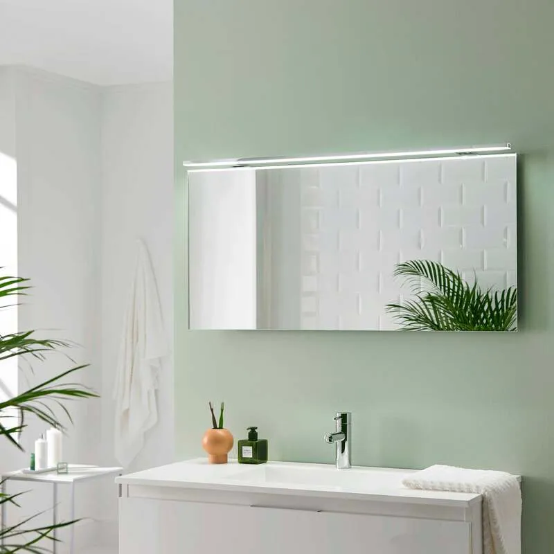 B-Ware Ebir LED Wandleuchte Esther 2 chrom Designer Leuchte 120cm IP44 18W 5700K
