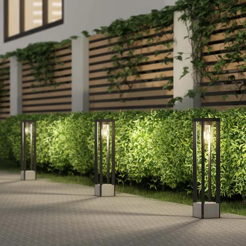 B-Ware Lucande Wegeleuchte Kalisa LED Gartenleuchte dimmbar grau 70cm IP44 Aluminium