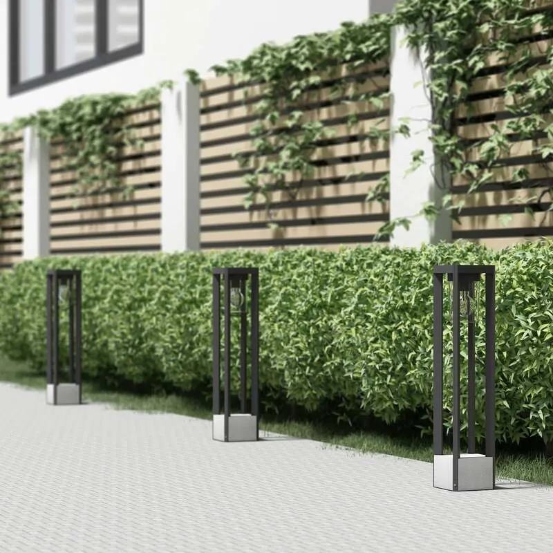 B-Ware Lucande Wegeleuchte Kalisa LED Gartenleuchte dimmbar grau 70cm IP44 Aluminium