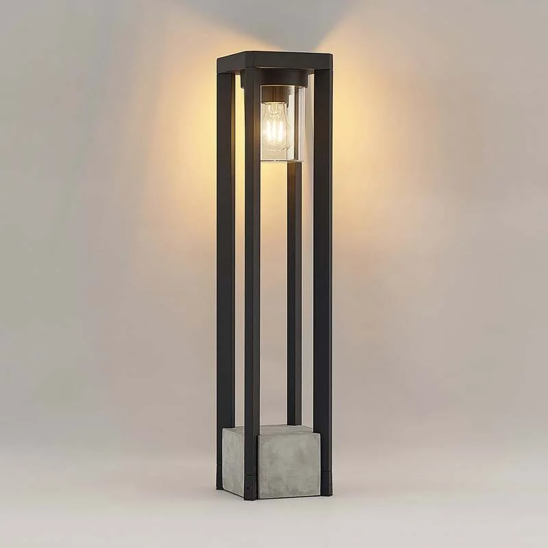 B-Ware Lucande Wegeleuchte Kalisa LED Gartenleuchte dimmbar grau 70cm IP44 Aluminium