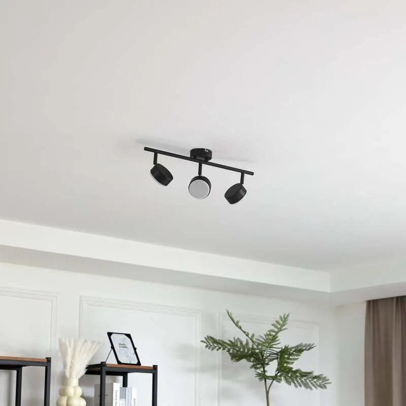 B-Ware Lindby Deckenleuchte Jyla 3-flammig LED dimmbar schwarz matt elegante Lampe