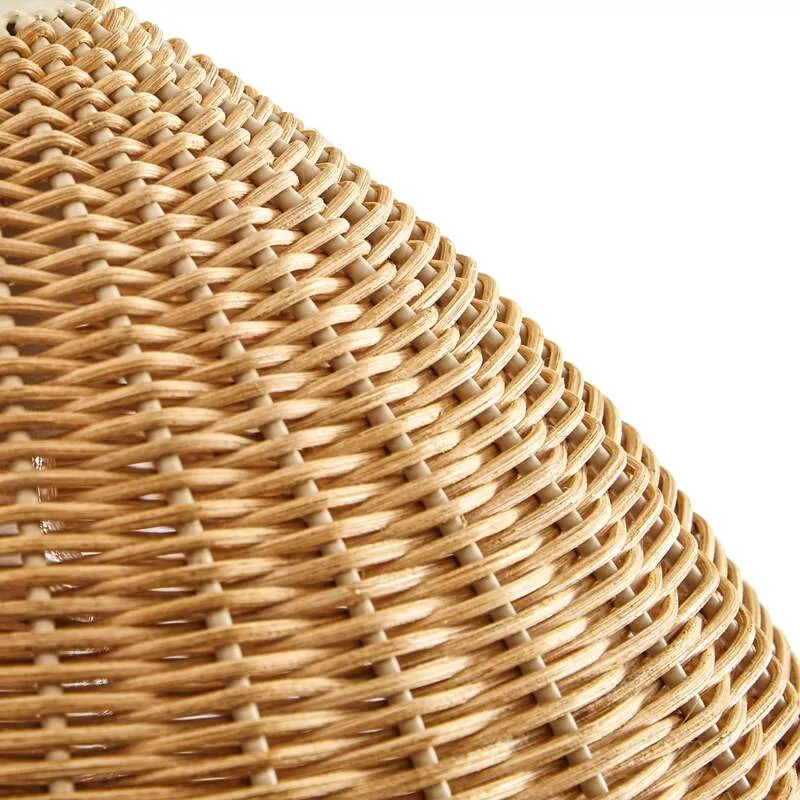 B-Ware Lindby Hängeleuchte Laverne LED Pendelleuchte Rattan dimmbar beige Ø40cm 35cm
