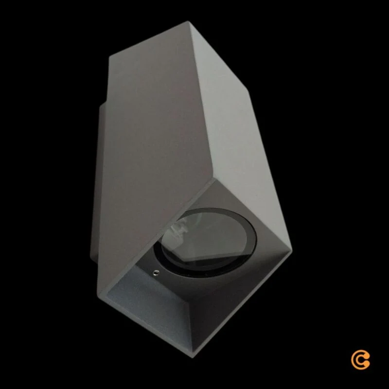 B-Ware Nordlux Wandleuchte Nico Square GU10 LED Lampe anthrazit 230V IP54 80x235mm