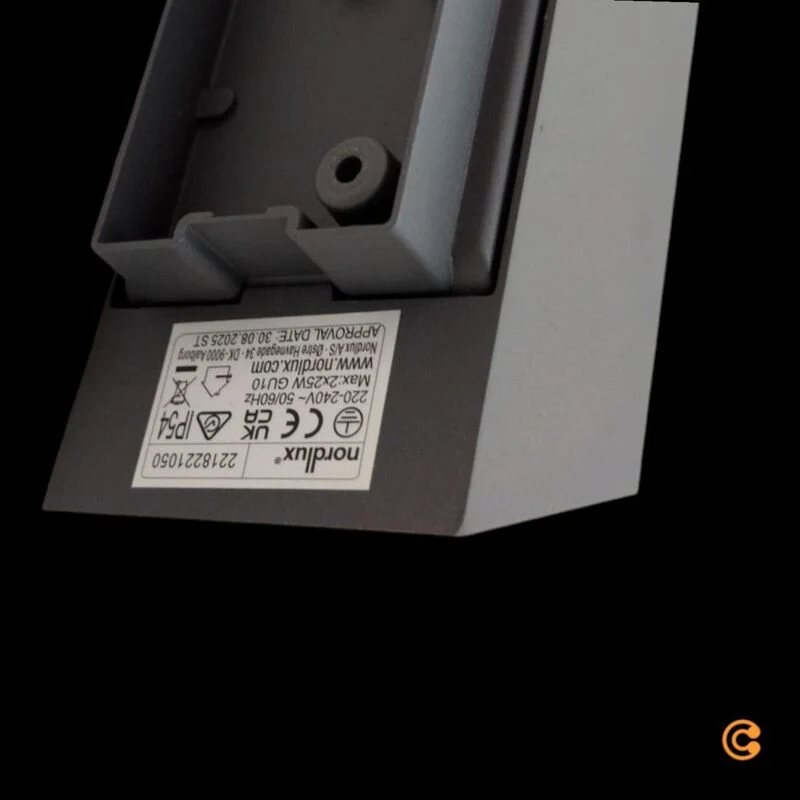B-Ware Nordlux Wandleuchte Nico Square GU10 LED Lampe anthrazit 230V IP54 80x235mm