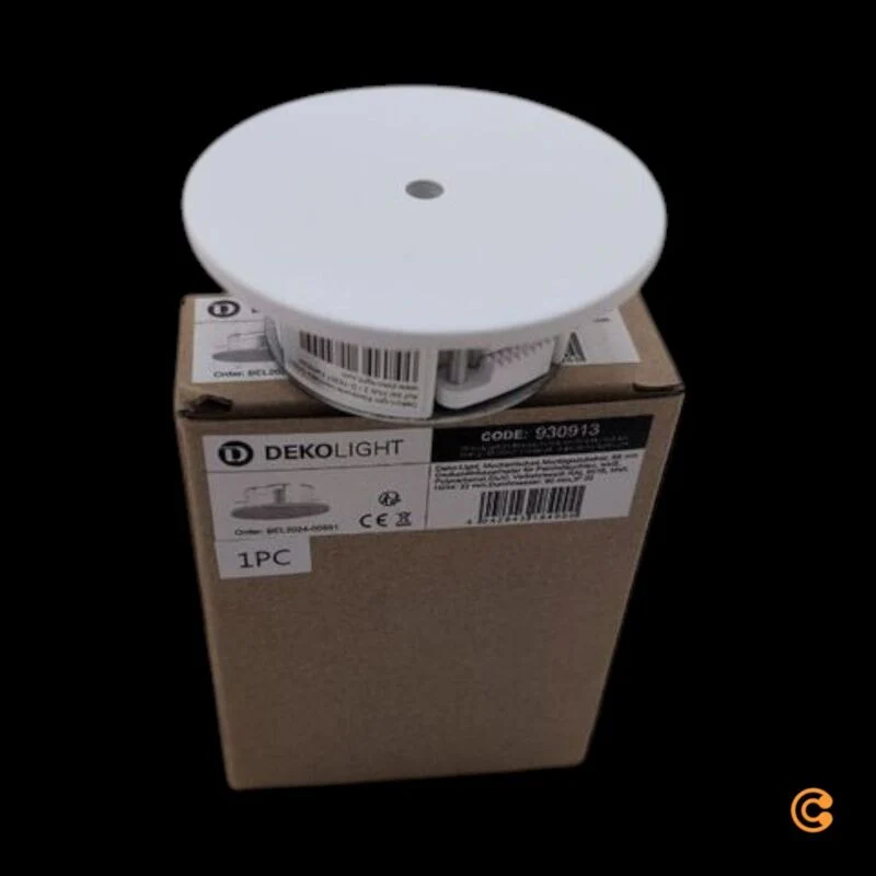 B-Ware Deko Light Einbauadapter Stahl IP20 Pendelleuchte Verkehrsweiß Ø90mm 32mm hoch