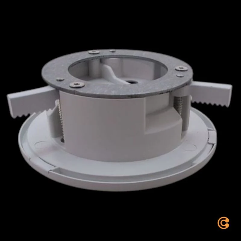 B-Ware Deko Light Einbauadapter Stahl IP20 Pendelleuchte Verkehrsweiß Ø90mm 32mm hoch