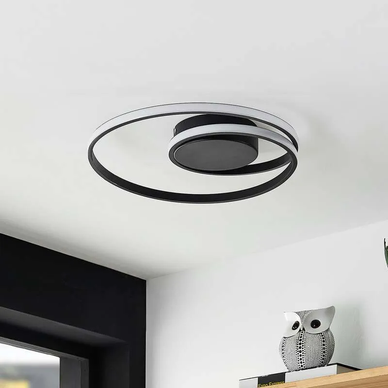 B-Ware LED Deckenleuchte Lampe Youna schwarz Lindby Alu dimmbar Lichtspender Deckeneuch