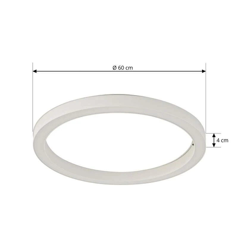 B-Ware Lucande LED-Deckenlampe Neor 60 cm dimmbar CCT 2700-6500 K weiß 5750 Lumen