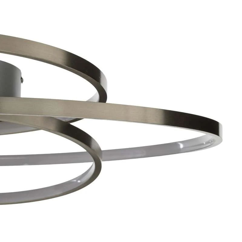 B-Ware Lindby Deckenlampe Joline LED Leuchte dimmbar nickel Ø60cm 2400 Lumen warmweiß
