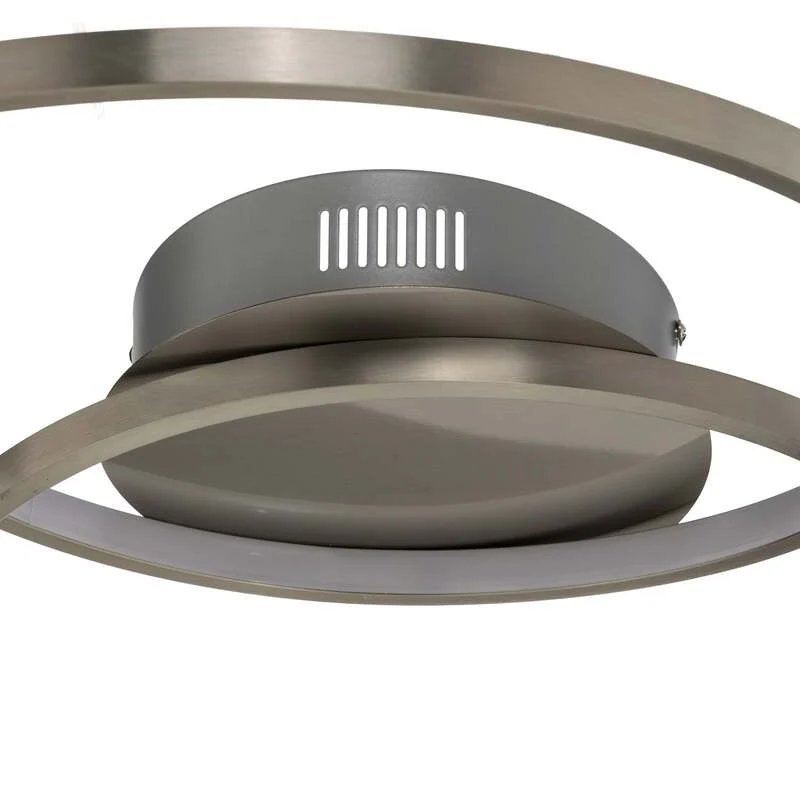 B-Ware Lindby Deckenlampe Joline LED Leuchte dimmbar nickel Ø60cm 2400 Lumen warmweiß
