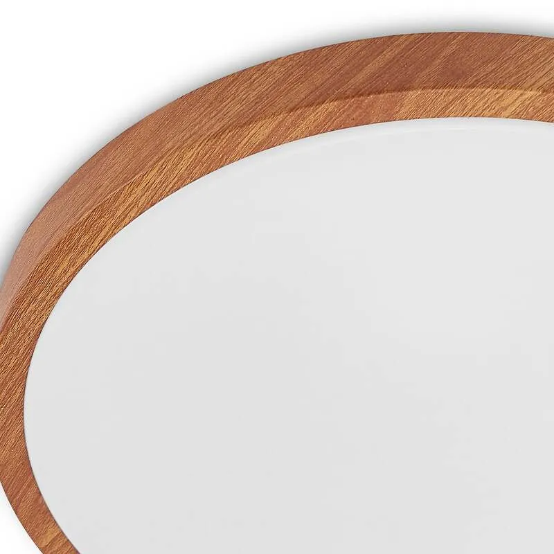 B-Ware Lindby Deckenleuchte Mynte LED Lampe Leuchte warmweiß Holzoptik Ø42cm 3000K