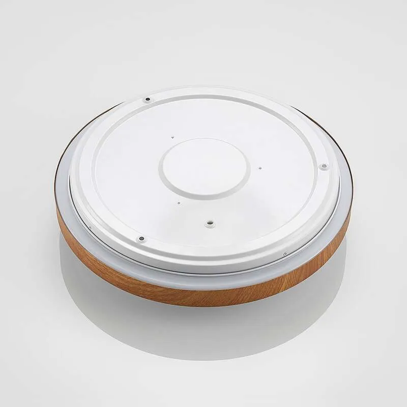 B-Ware Lindby Deckenleuchte Mynte LED Lampe Leuchte warmweiß Holzoptik Ø42cm 3000K