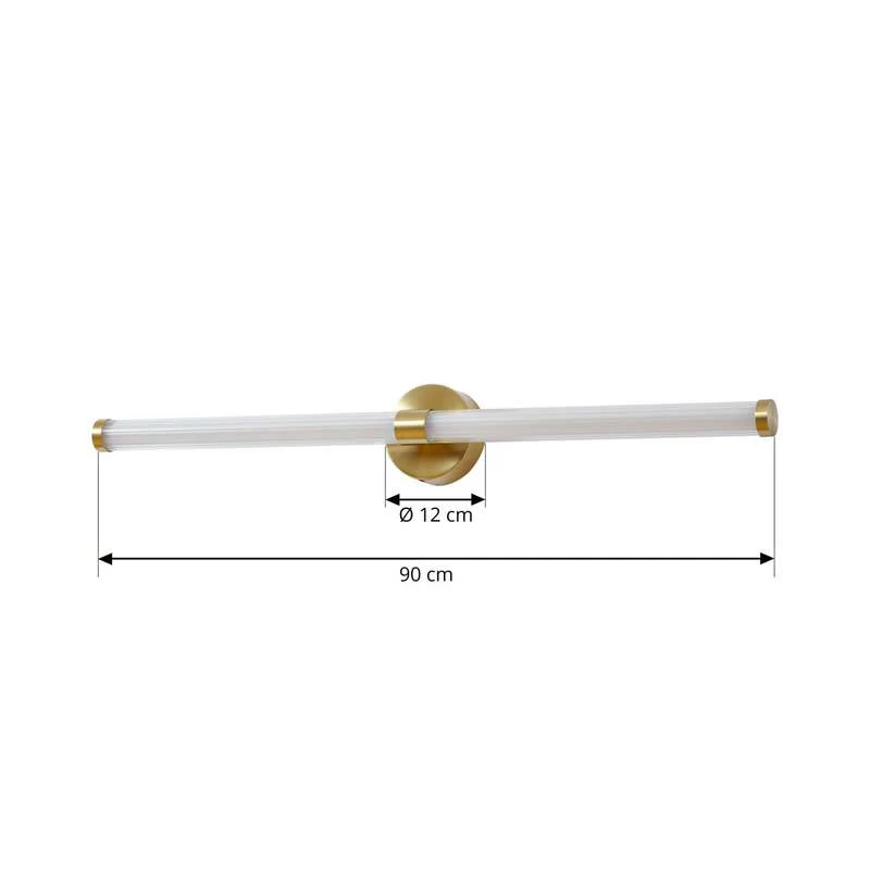 B-Ware Lucande LED-Wandleuchte Melisa gold 90 cm CCT IP44 2250 lm 17,5 W