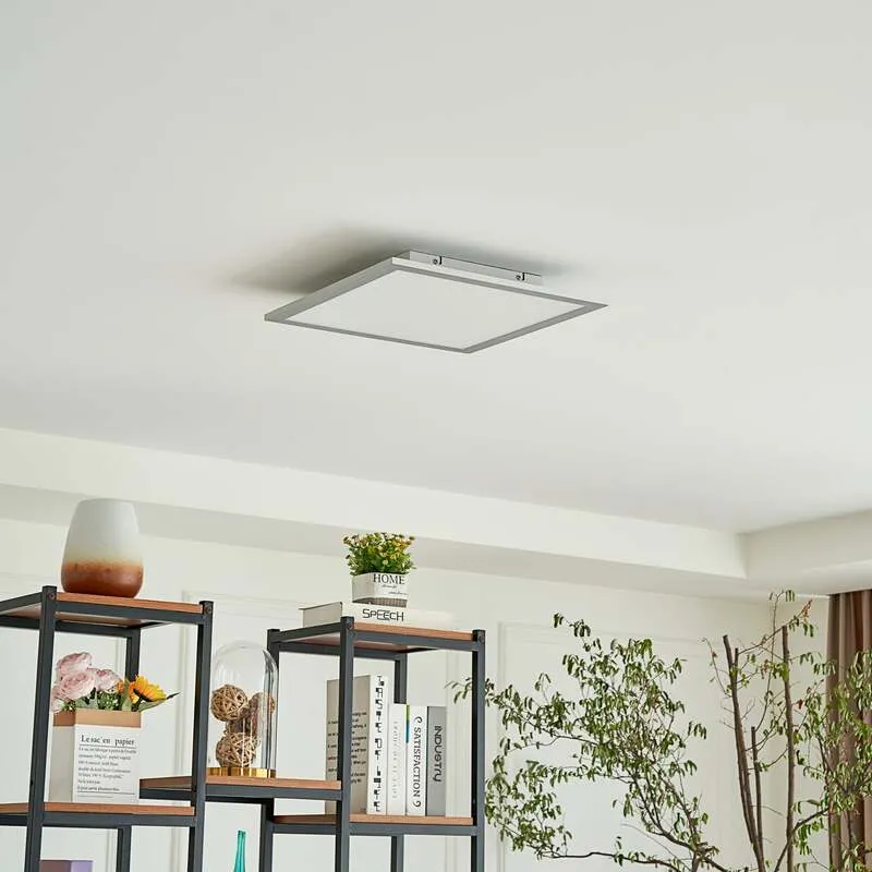B-Ware Lindby LED-Panel Livel CCT dimmbar Leuchte 40x40cm Fernbedienung silber Lampe