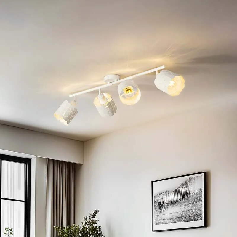 B-Ware Lindby Deckenleuchte Aralena LED Lampe 4-flammig dimmbar weiß 97x12cm