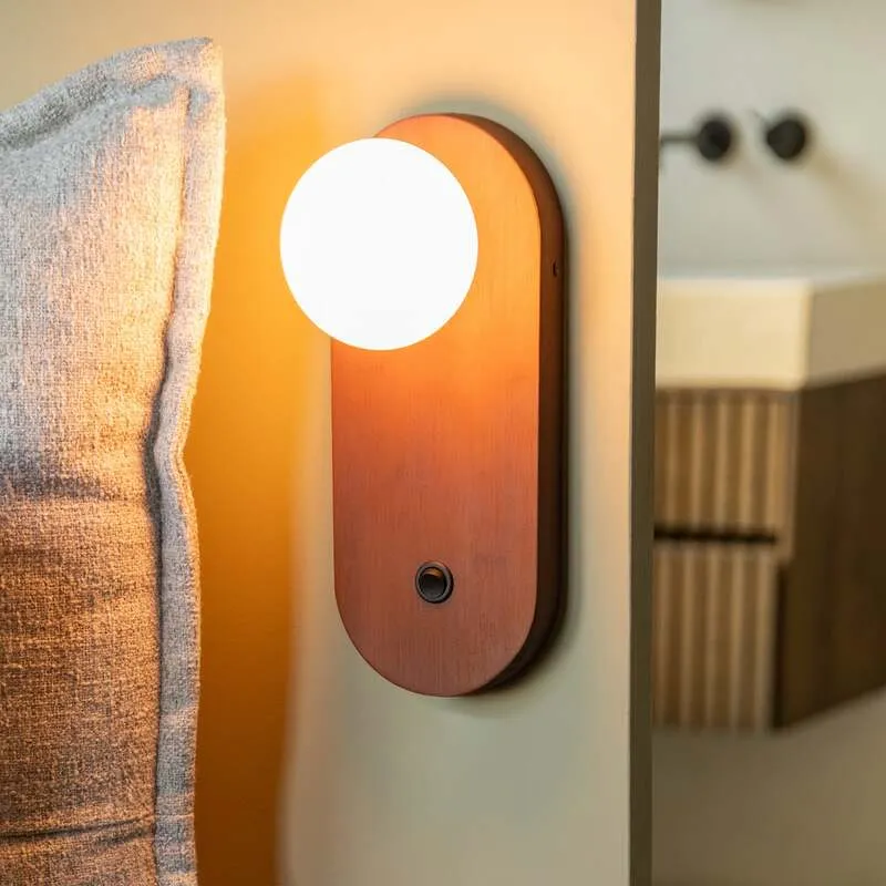 B-Ware GOOD & MOJO Wandlampe Java LED Lampe Leuchte Wandleuchte dimmbar braun 75x20cm