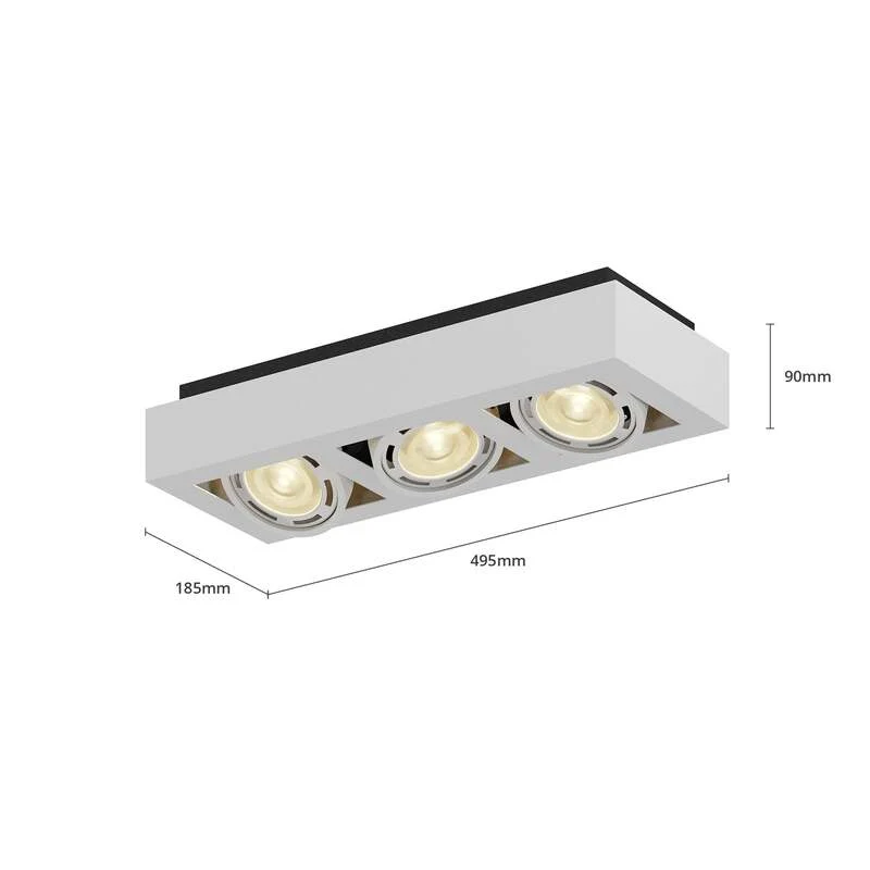 B-Ware Arcchio Deckenlampe Ronka LED Deckenstrahler 3-flammig dimmbar weiß 50cm Leuchte