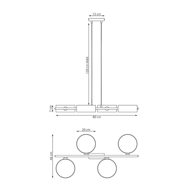 B-Ware Hängeleuchte Drumz 4 schwarz LED Pendelleuchte dimmbar Stoff Stahl 80cm 46cm